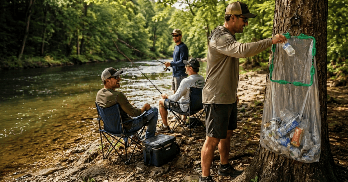 Camping Garbage Bag Holder for Fishing Trips